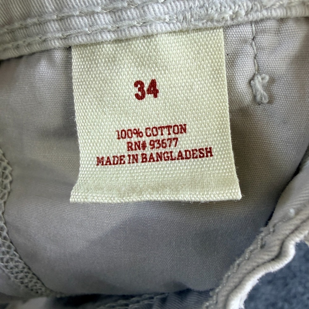Arizona Jean Co The Original Chino Shorts Mens‎ 35x10 White Cotton Flat Front - Picture 8 of 12